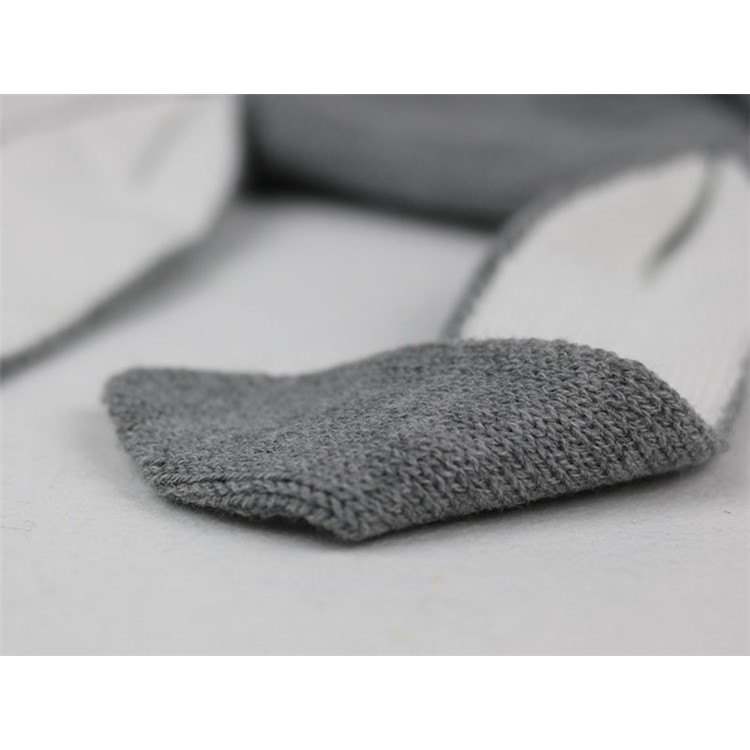 Spring Winter Warm Lovely Knit Rabbit Ears Baby Hat - Grey-4