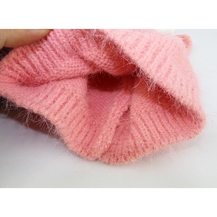 Christmas Elk Horn Baby Boy Girl Knitted Hat Warm Autumn Winter Hat Toddler Crochet Cap - Pink-3