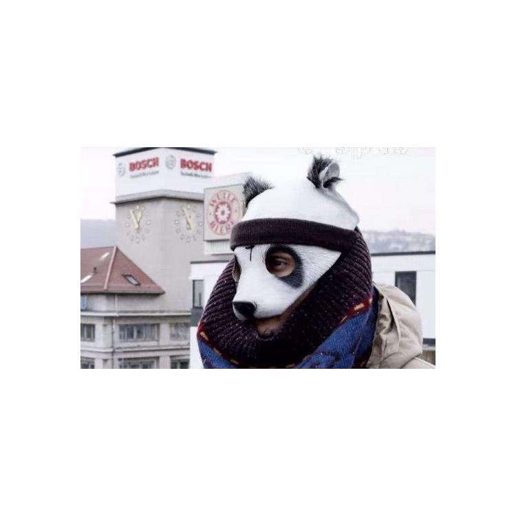Animal Panda Latex Mask Halloween Costume Party Cosplay-5