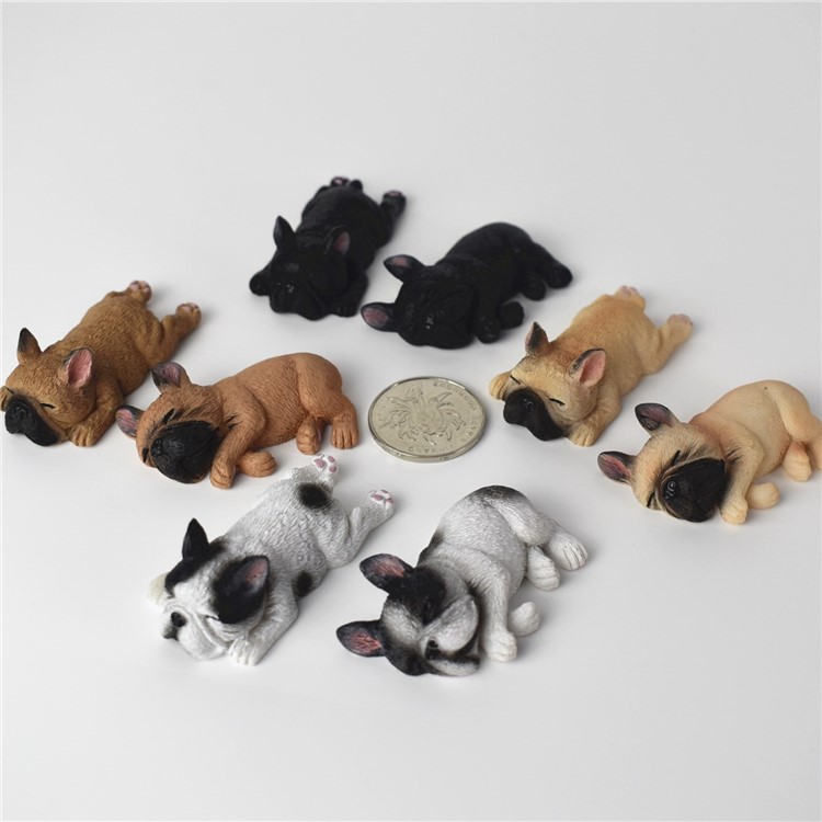 Japanese Style Adorable 3D French Bulldog Fridge Magnet Resin Fridge Magnet Home Decoration - Random-1