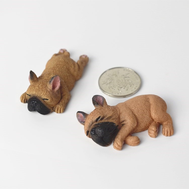Japanese Style Adorable 3D French Bulldog Fridge Magnet Resin Fridge Magnet Home Decoration - Random-11