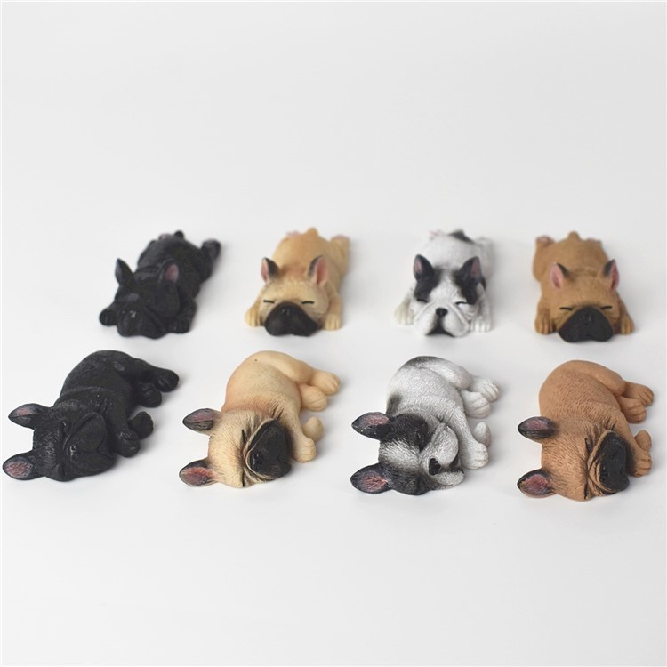 Japanese Style Adorable 3D French Bulldog Fridge Magnet Resin Fridge Magnet Home Decoration - Random-12