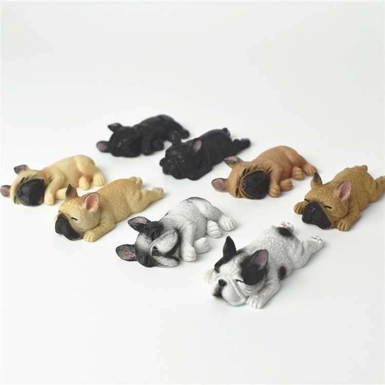 Japanese Style Adorable 3D French Bulldog Fridge Magnet Resin Fridge Magnet Home Decoration - Random-13