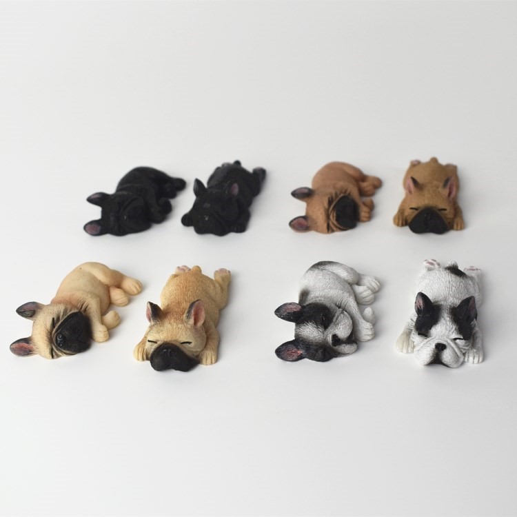 Japanese Style Adorable 3D French Bulldog Fridge Magnet Resin Fridge Magnet Home Decoration - Random-14