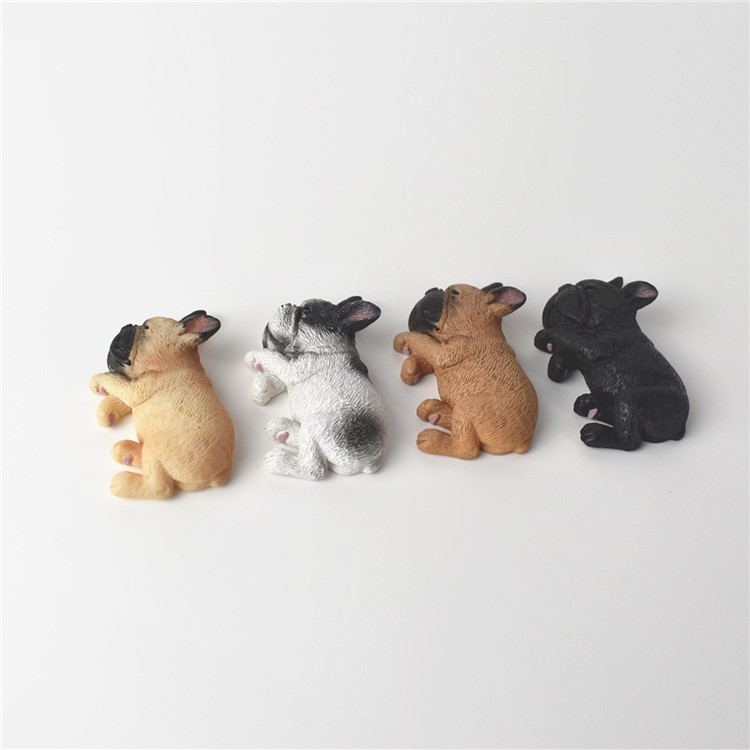 Japanese Style Adorable 3D French Bulldog Fridge Magnet Resin Fridge Magnet Home Decoration - Random-15
