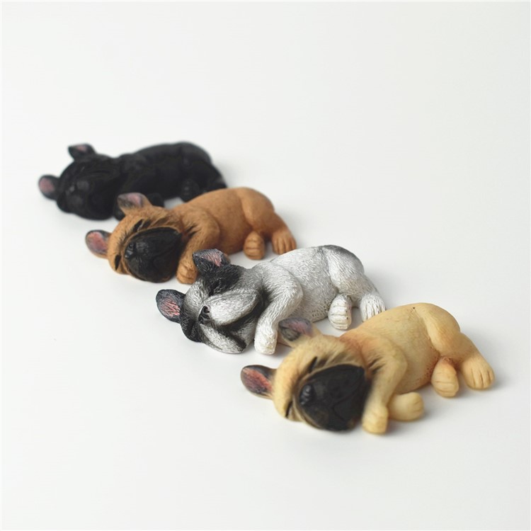 Japanese Style Adorable 3D French Bulldog Fridge Magnet Resin Fridge Magnet Home Decoration - Random-17