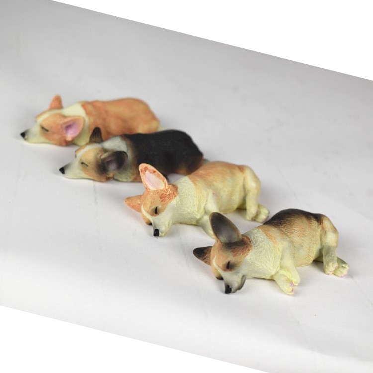 Japanese Style Lovely Resin Fridge Magnet 3D Corgi Fridge Magnet Home Decoration - Random-1