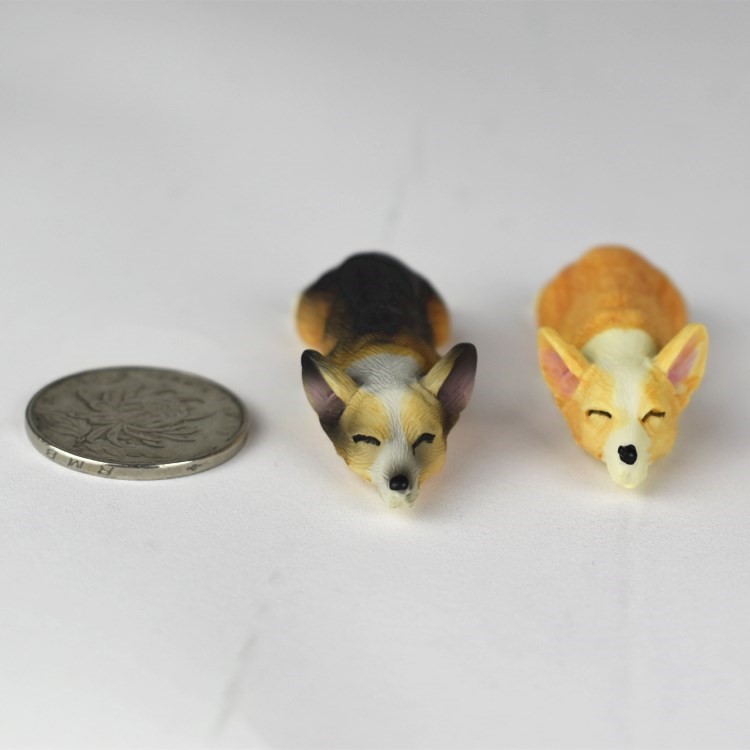 Japanese Style Lovely Resin Fridge Magnet 3D Corgi Fridge Magnet Home Decoration - Random-12