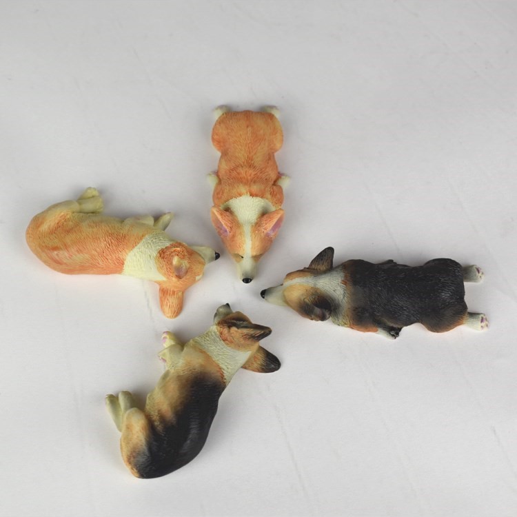 Japanese Style Lovely Resin Fridge Magnet 3D Corgi Fridge Magnet Home Decoration - Random-3