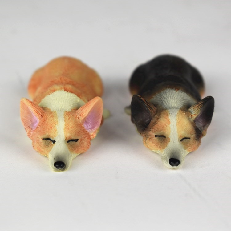Japanese Style Lovely Resin Fridge Magnet 3D Corgi Fridge Magnet Home Decoration - Random-4