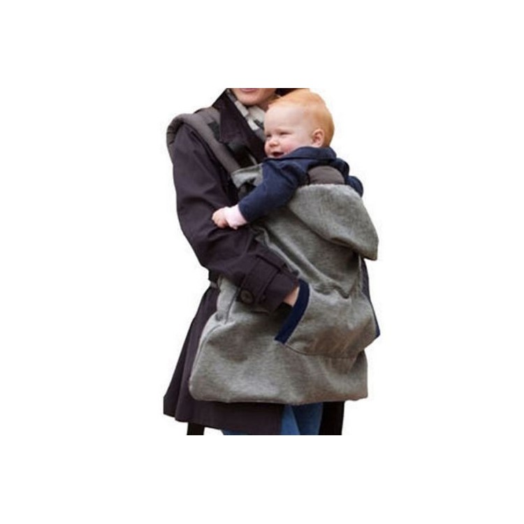 Ergonomic Front Baby Infant Hoodie Carrier Toddler with Front Pocket - Grey-4