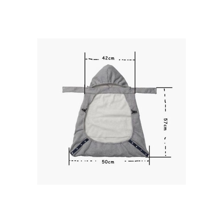 Ergonomic Front Baby Infant Hoodie Carrier Toddler with Front Pocket - Grey-5