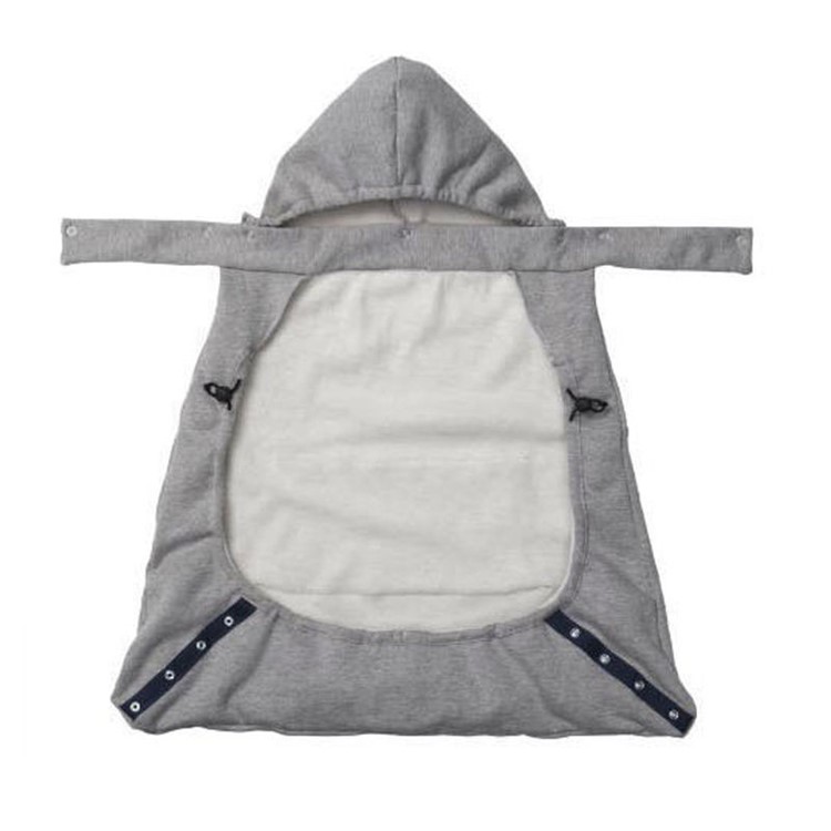 Ergonomic Front Baby Infant Hoodie Carrier Toddler with Front Pocket - Grey-8