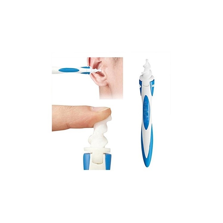 Soft Spiral Disposable Ear Wax Remover Removal Swab safe cleaner Earpick Tool-2