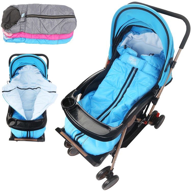 Outdoor Waterproof Kids Baby Stroller Sleeping Bag Warm Pad Footmuff - Blue-1