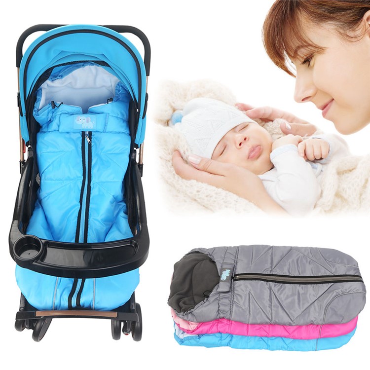 Outdoor Waterproof Kids Baby Stroller Sleeping Bag Warm Pad Footmuff - Blue-2