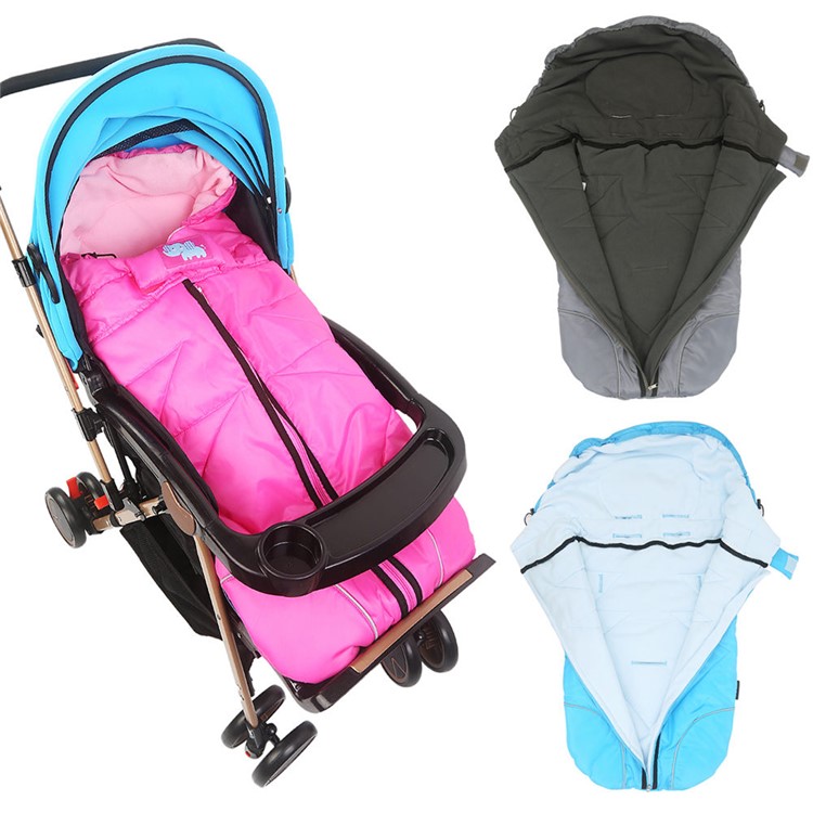 Outdoor Waterproof Kids Baby Stroller Sleeping Bag Warm Pad Footmuff - Blue-3