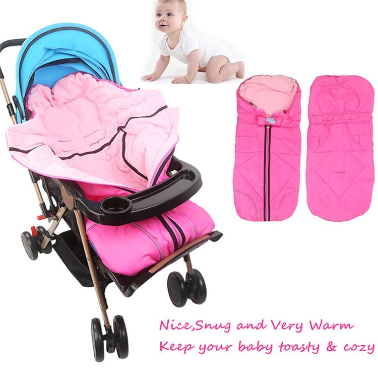 Outdoor Waterproof Kids Baby Stroller Sleeping Bag Warm Pad Footmuff - Blue-4