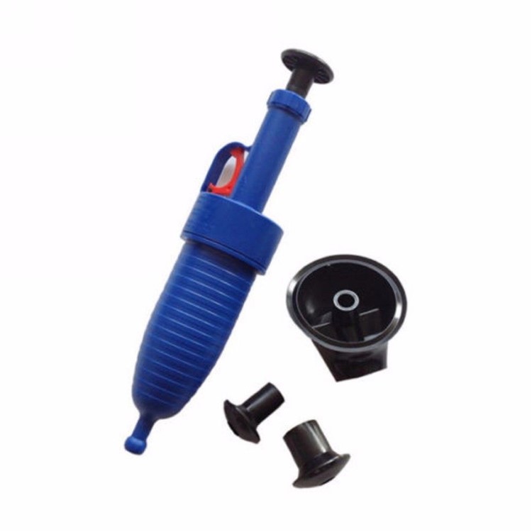 Air Pressure Pump Unclogs Toilet Bathtub Kitchen Floor Drain Cleaning Tool with 3 Suckers-5