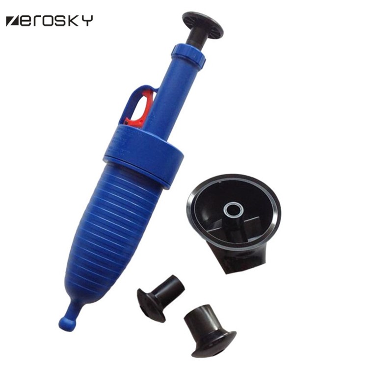 Air Pressure Pump Unclogs Toilet Bathtub Kitchen Floor Drain Cleaning Tool with 3 Suckers-9