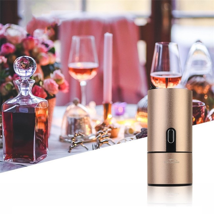 STAR COMPASS Unique Multi-functional Cocktail Shaker Portable Wine Decanter Beer Bubbler - Champagne Gold Color-9