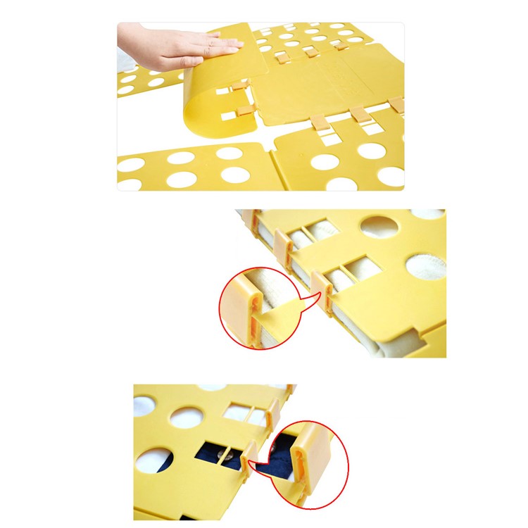Fast Clothes Folder Board Large Adult T-Shirts Laundry Storage Folding Board - Yellow-2