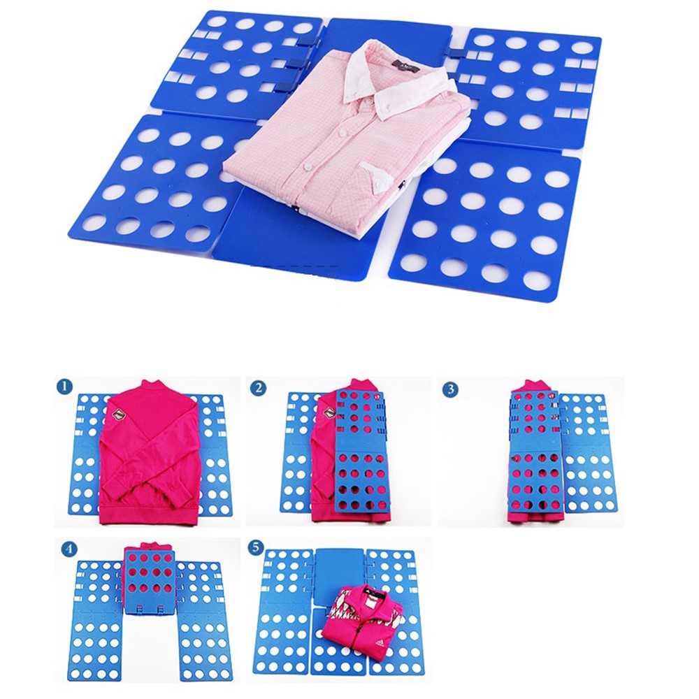 Large Adult T-Shirts Folding Board Fast Clothes Folder Board Organizer - Blue-3