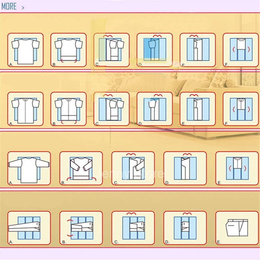 Large Adult T-Shirts Folding Board Fast Clothes Folder Board Organizer - Blue-4