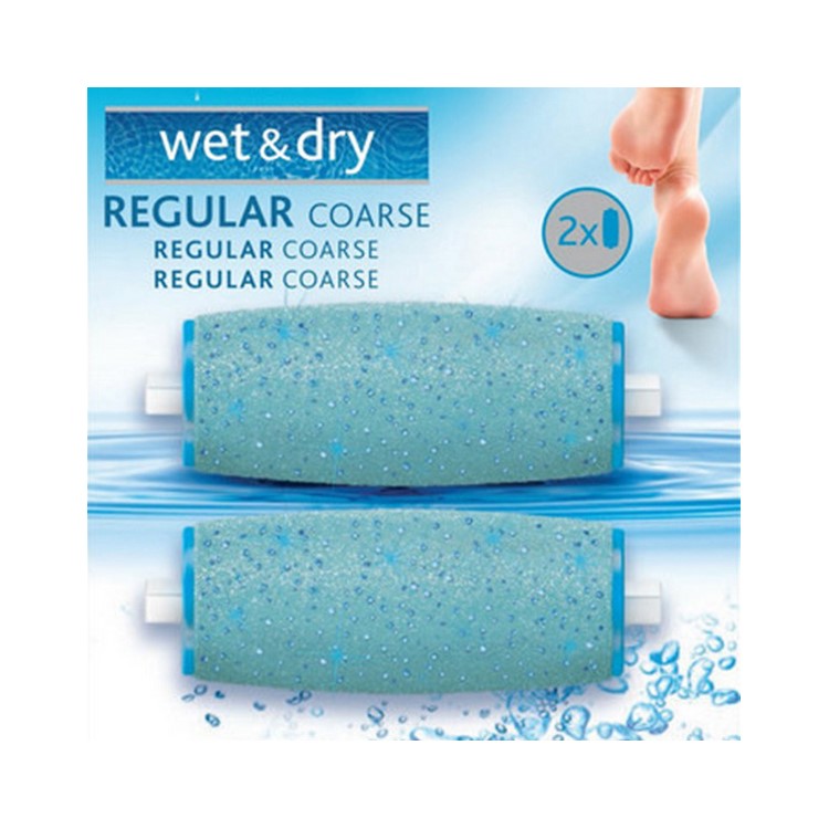 2Pcs/Set Wet & Dry Rechargeable Foot File Refills Regular Coarse - Blue-1