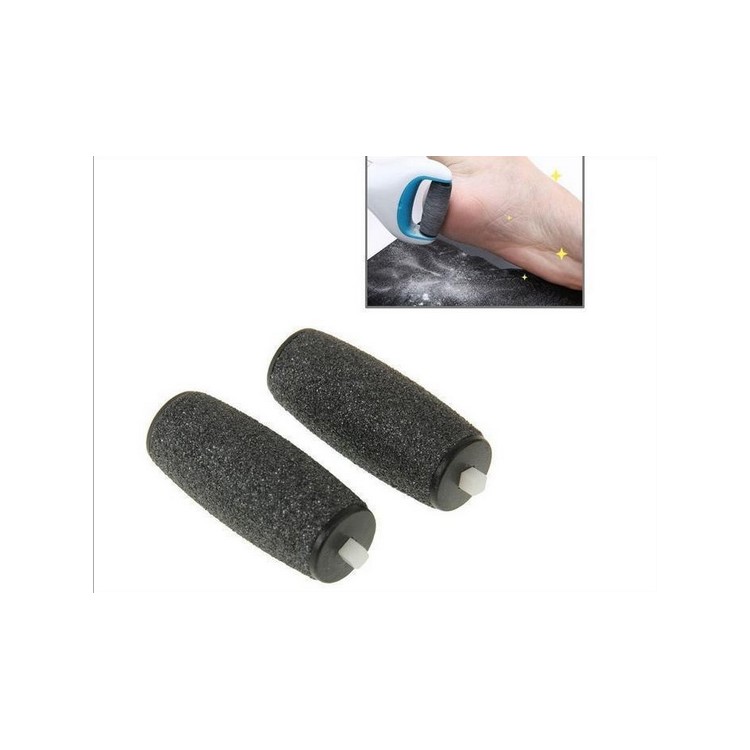 2Pcs/Set Regular Coarse Wet & Dry Rechargeable Foot File Refills - Black-1