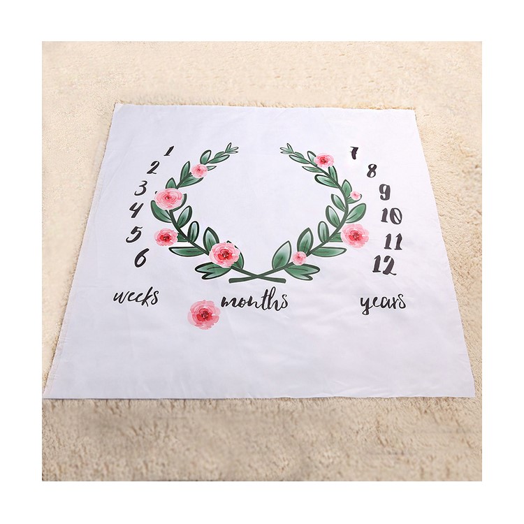 Flowers Pattern Baby Photo Props Photographic Mat, Size: 100 x 100cm-2