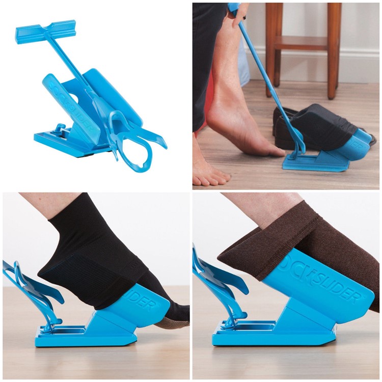 Kreativer Socke-Schweber, Der Hilfskithelfer Zieht, Der Leicht Auf Leichtem Schuhlöffel Zieht-6
