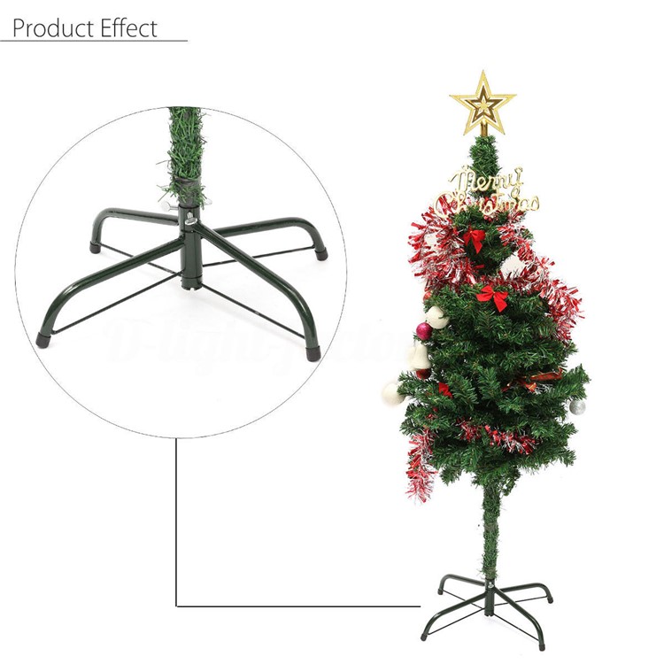 Christmas Tree Stand Metal Holder Base Cast Iron Stand for Christmas Decoration - Green-3