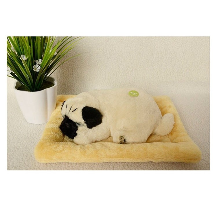 Plush Toys Simulation Dog with Sound Air Purifier Home Decoration - Black Ear Dog-1
