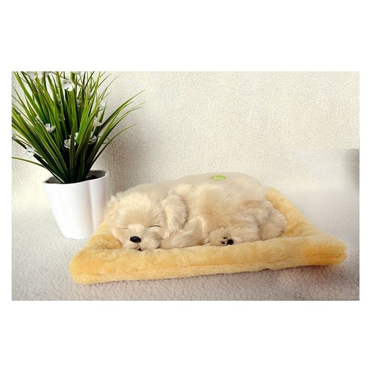Lovely Plush Toys Simulation Dog with Sound Air Purifier Home Decoration - Gold Coloren Retriever / Yellow Pad-1