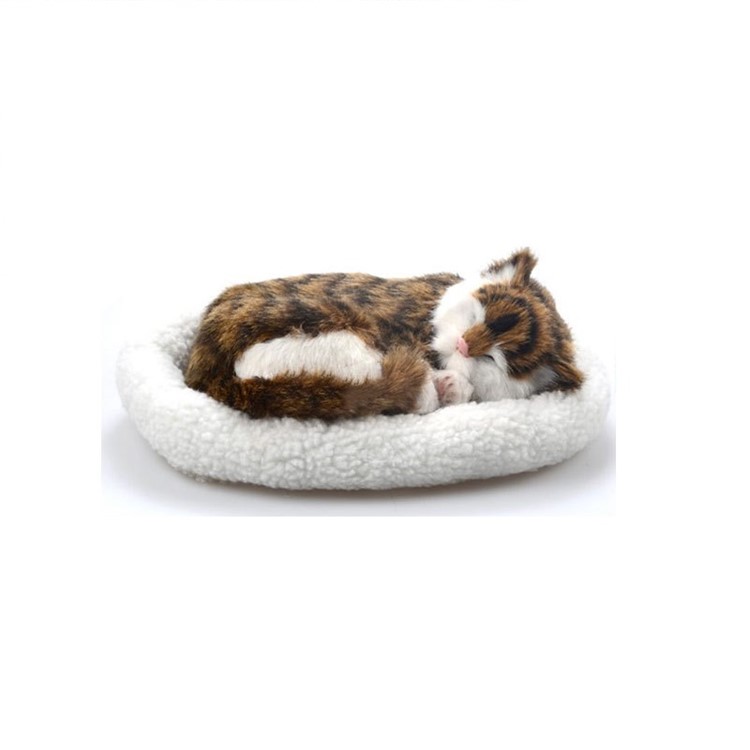 Lovely Simulation Plush Toy Soft Breath Toy with Bed - Style B-1