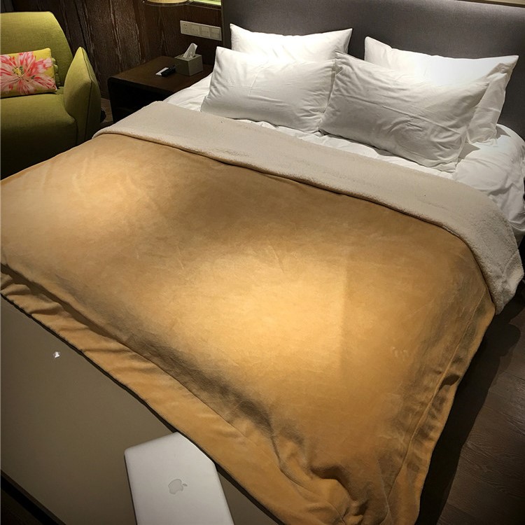 Sherpa Throw Luxury Blanket Reversible Fuzzy Microfiber Multifunctional Blanket for Bed or Couch, Size 150 x 200cm - Brown-4