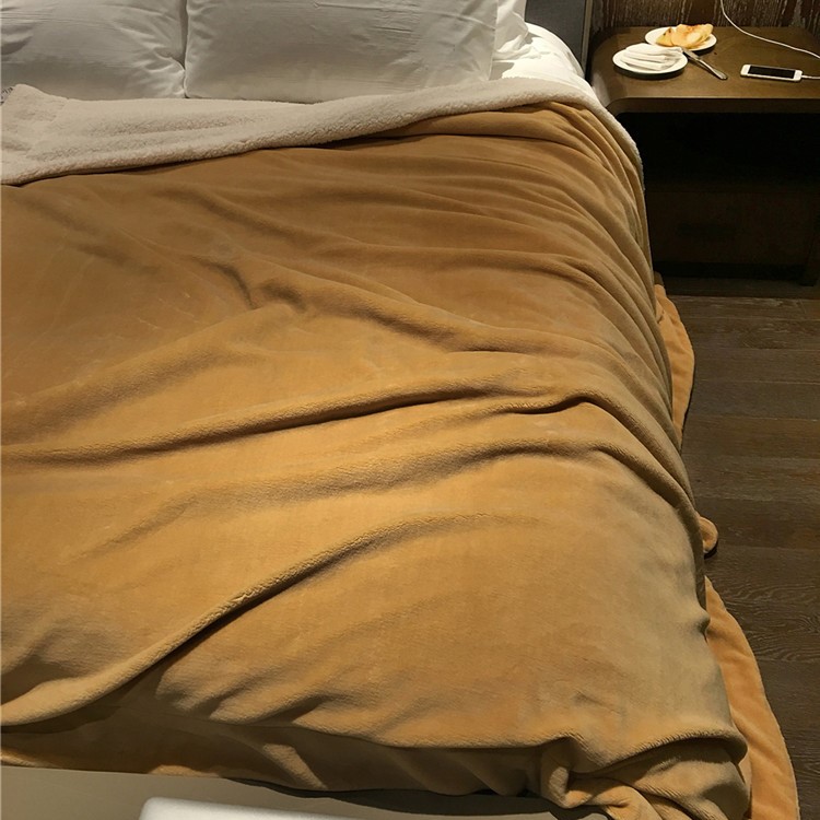 Sherpa Throw Luxury Blanket Reversible Fuzzy Microfiber Multifunctional Blanket for Bed or Couch, Size 150 x 200cm - Brown-5