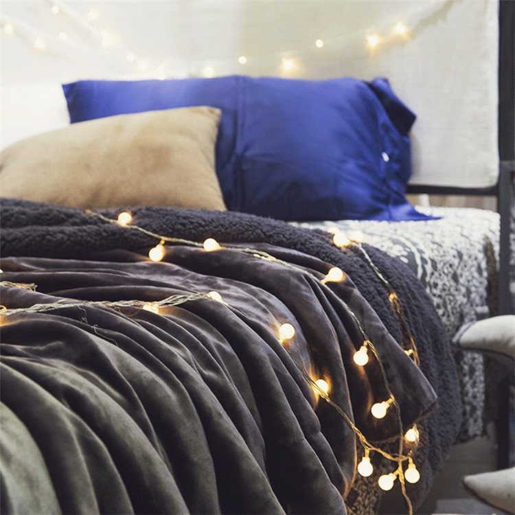 Sherpa Throw Luxury Blanket Reversible Fuzzy Microfiber All Season Blanket for Bed or Couch, Size 150 x 200cm - Midnight Blue-6