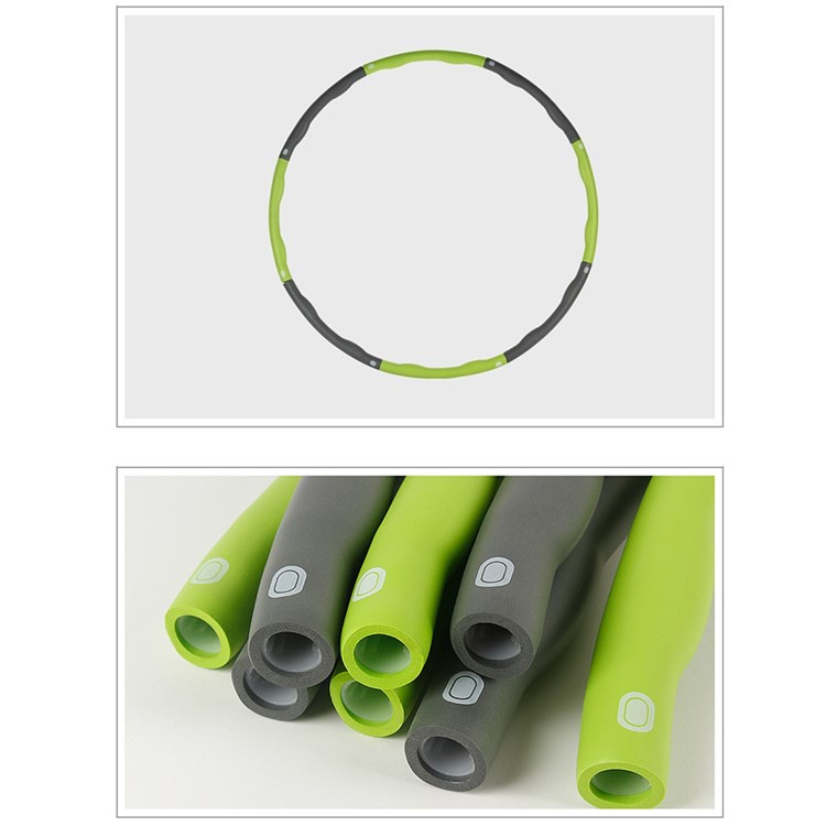 Fitness Exercise Workout GYM Professional Foamed Wave Weighted Hula Hoop - Green-4
