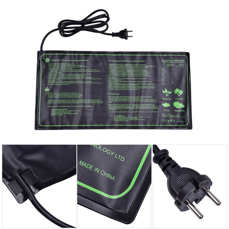 Seedling Heat Mat Waterproof Plant Warm Mat, Size: 20 x 10 inch - EU Plug-6