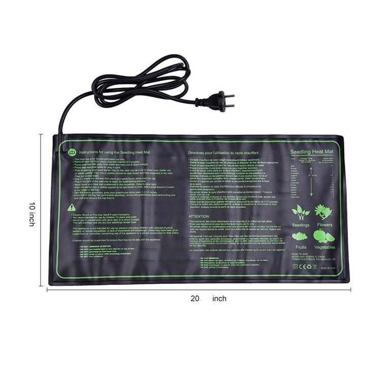 Waterproof Seedling Heat Mat Plant Warm Mat, Size: 20 x 10 inch - US Plug-1
