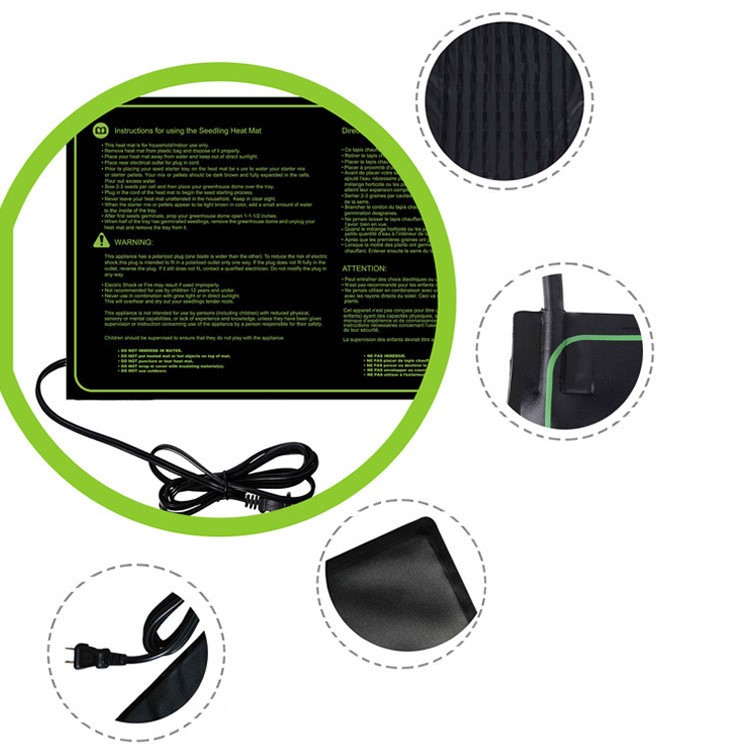 Seedling Heat Mat Waterproof Plant Warm Mat Pad, Size: 20 x 10 inch - UK Plug-5