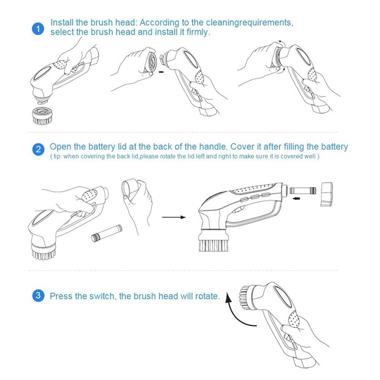 Cordless Power Scrubber Shoe Polisher for Leather Bag, Shoes,Sofa and More with Rechargeable Battery - US Plug-5