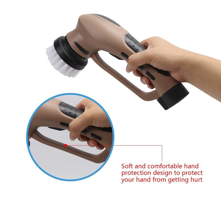 Cordless Power Scrubber Shoe Polisher for Leather Bag, Shoes,Sofa and More with Rechargeable Battery - US Plug-6