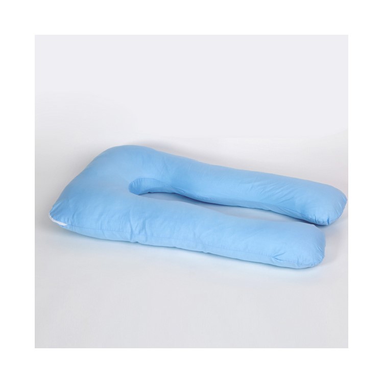 U Shaped Body Pregnancy Maternity Pillow with Zipper Removable Cover - Blue-4