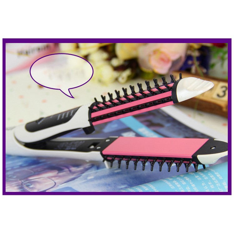 Professional Tool 2-in-1 Ceramic Hair Curling Iron Hair Straightener - US Plug-3