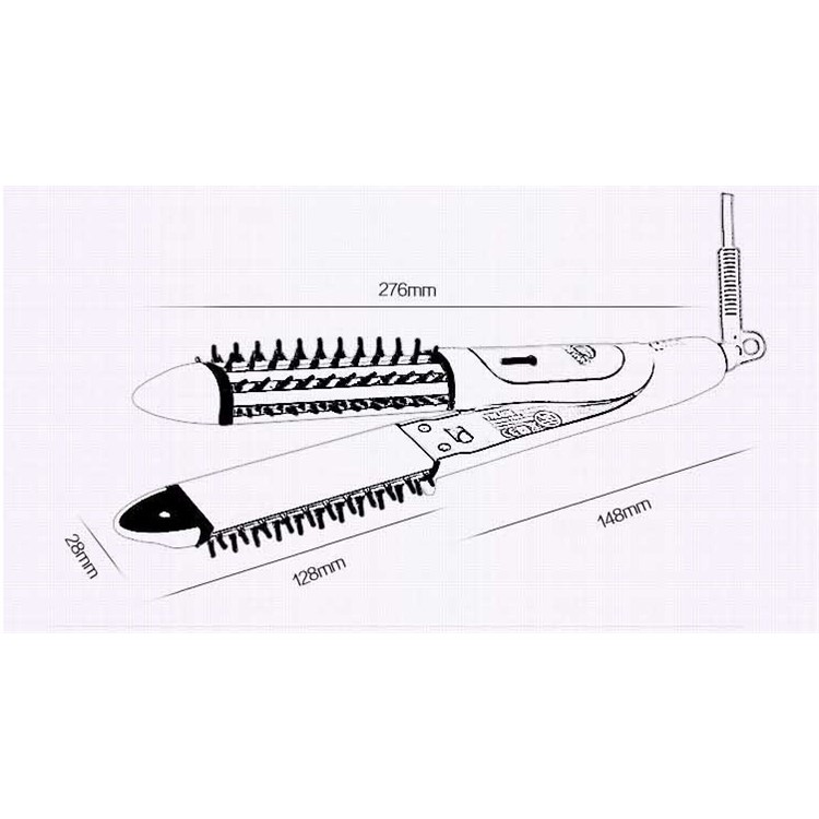 Professional Tool 2-in-1 Ceramic Hair Curling Iron Hair Straightener - US Plug-5