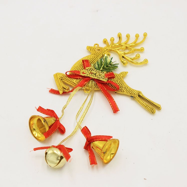 Cute Christmas Ornament Hanging Christmas Deer & Bell Accessories-2