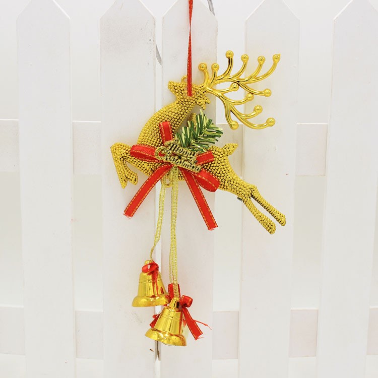 Cute Christmas Ornament Hanging Christmas Deer & Bell Accessories-4